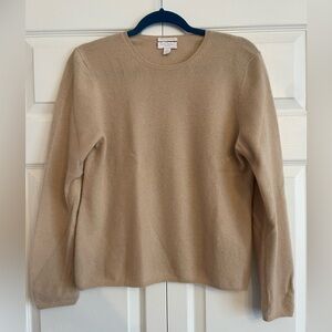 Charter Club 2-ply 100% Cashmere Crewneck Sweater in Camel
